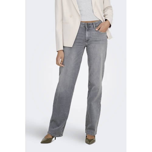 ONLY straight leg jeans grey denim afbeelding