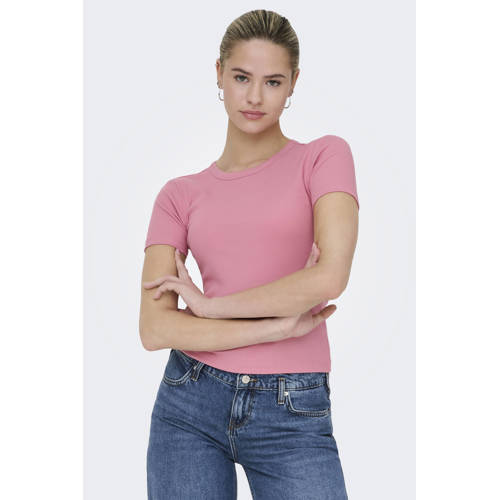 ONLY T-shirt roze afbeelding