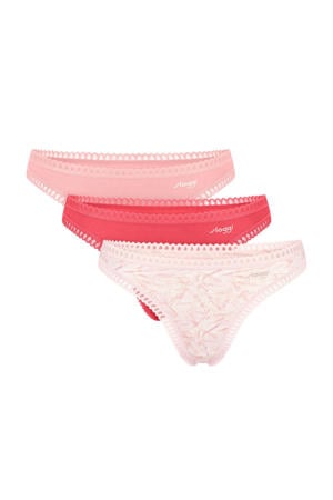 string (set van 3) roze/ecru