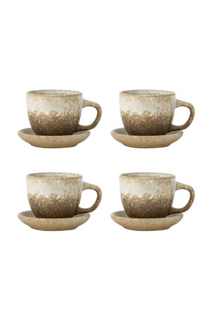 kop met schotel Brenta (set van 4)