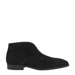 Portofino suède veterschoenen donkerblauw