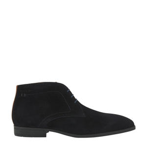 Portofino suède veterschoenen donkerblauw