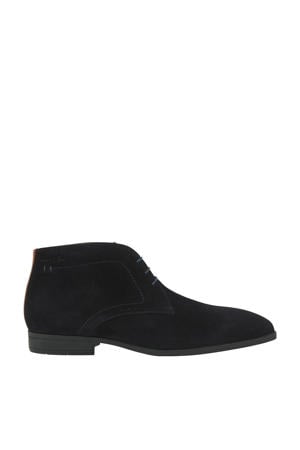 Portofino suède veterschoenen donkerblauw