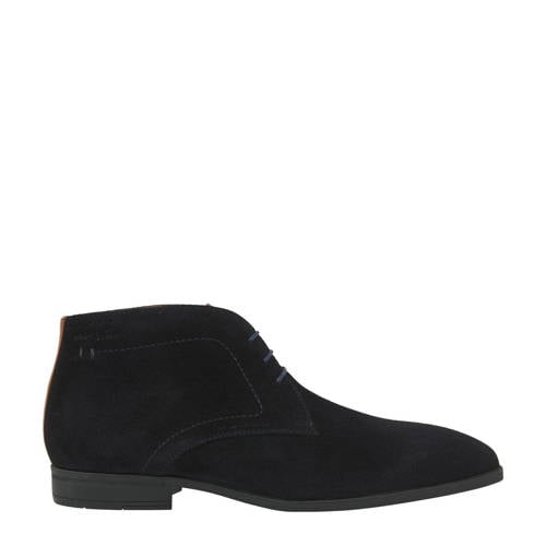 Van Lier Portofino suède veterschoenen donkerblauw afbeelding