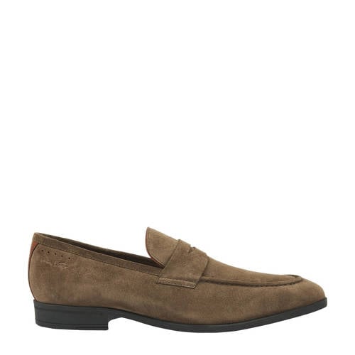 Van Lier Portofino suède loafers taupe afbeelding