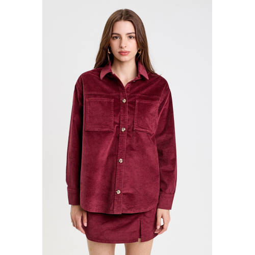 Cache Cache corduroy blouse donkerrood afbeelding