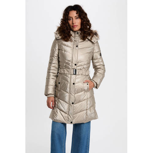 Morgan gewatteerde jas beige afbeelding