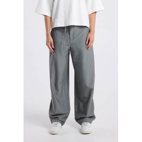America Today barrel regular waist broek grijs afbeelding