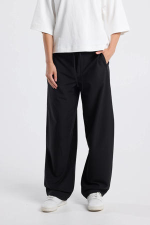 barrel regular waist broek zwart