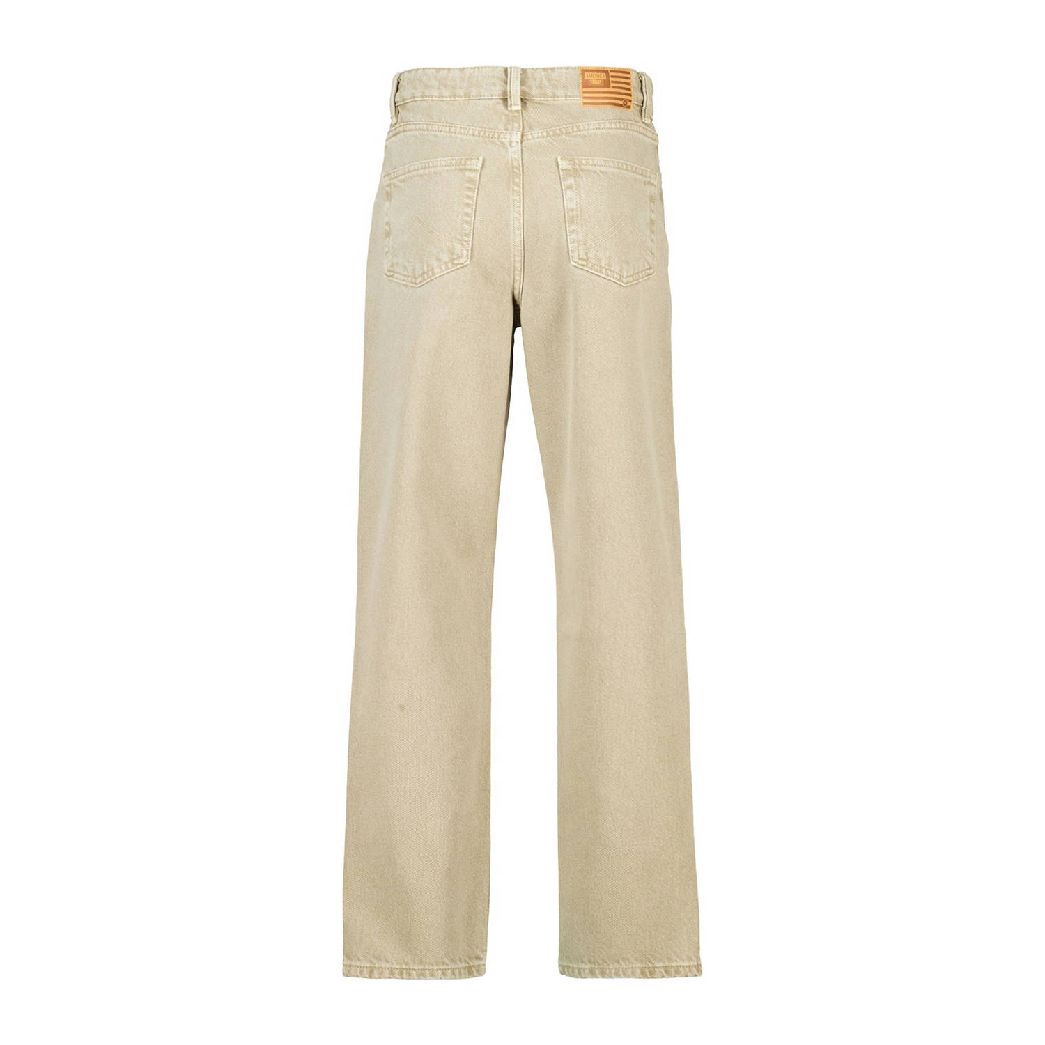 America Today relaxed  waist loose fit jeans beige