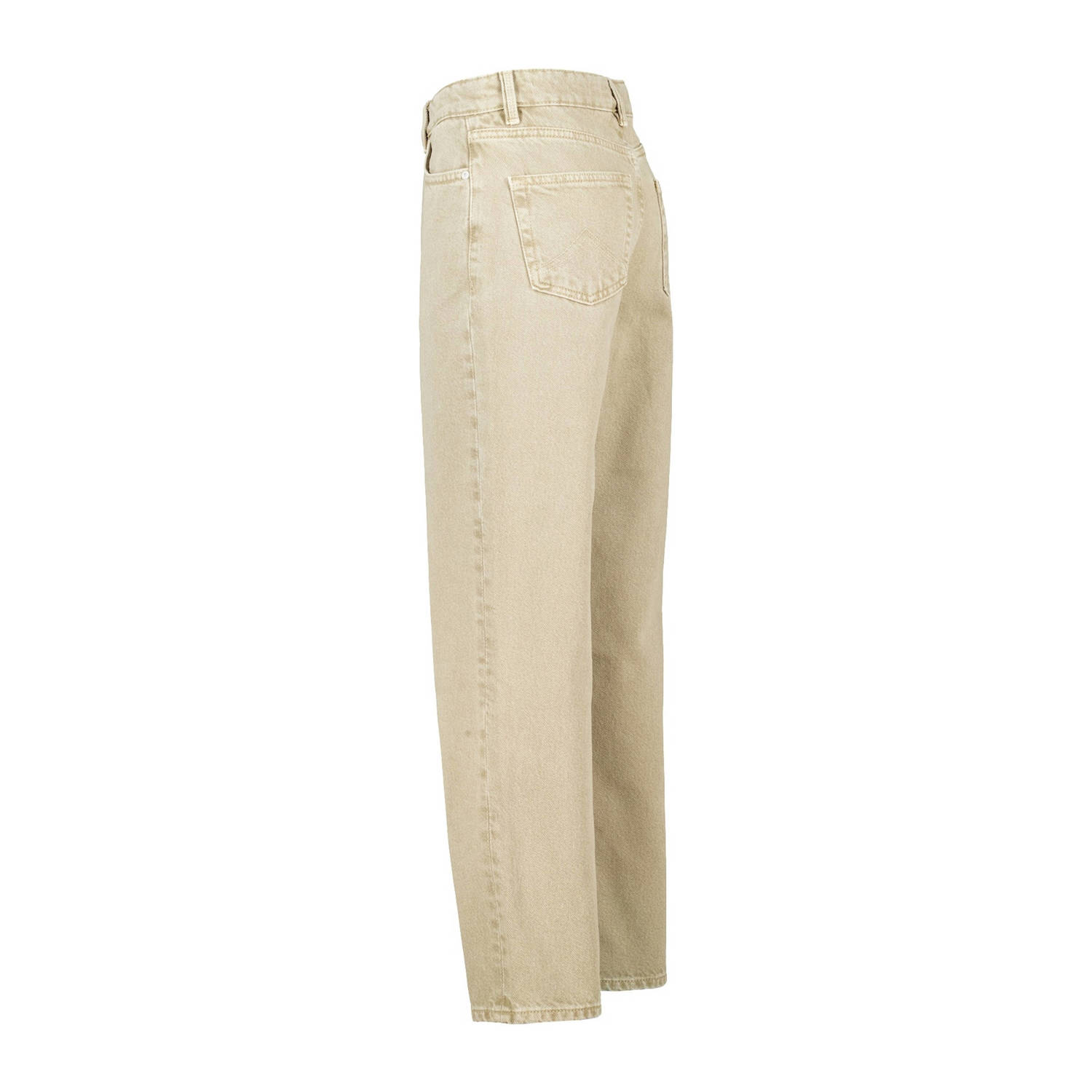 America Today relaxed  waist loose fit jeans beige