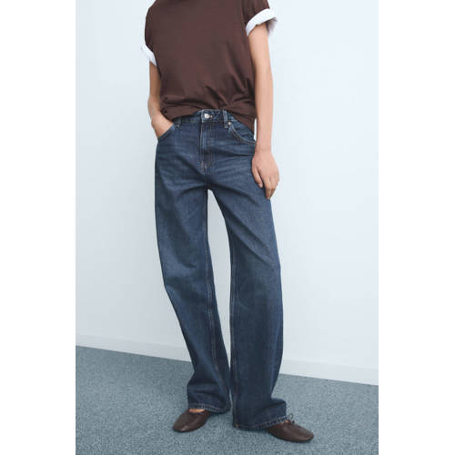 Mango straight leg jeans medium blue denim afbeelding