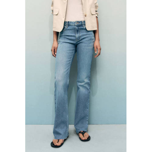 Mango flared jeans light blue denim afbeelding