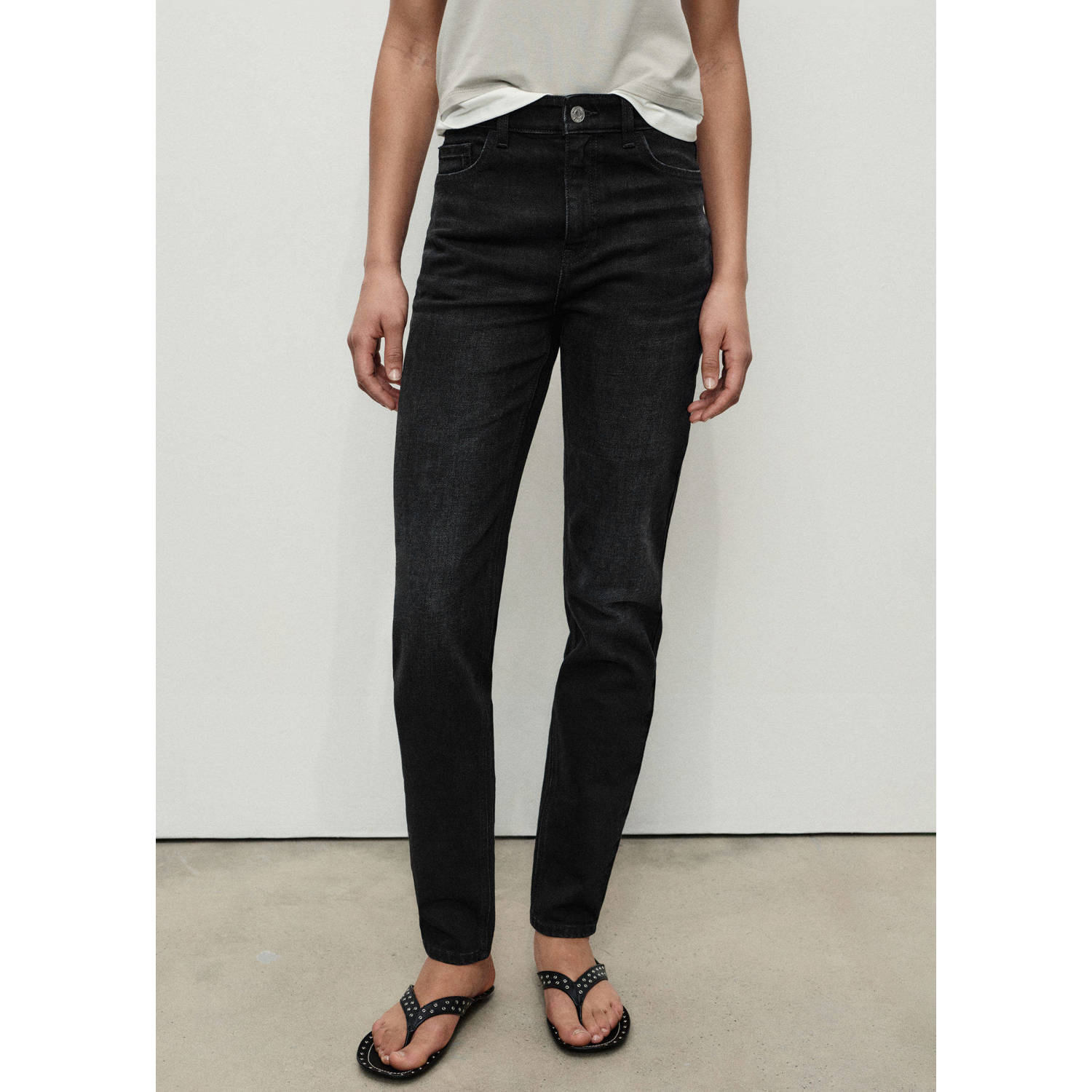 Mango mom jeans grey denim