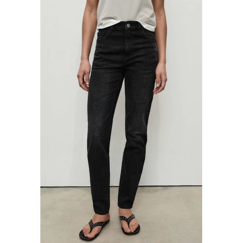 Mango mom jeans grey denim afbeelding