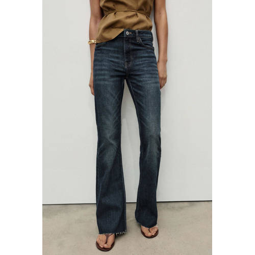 Mango flared jeans dark blue denim afbeelding