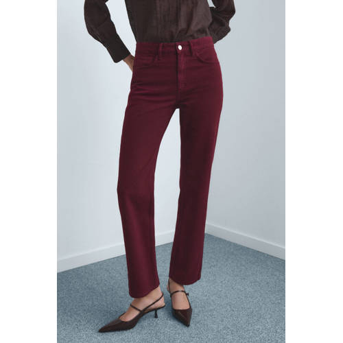Mango broek donkerrood afbeelding
