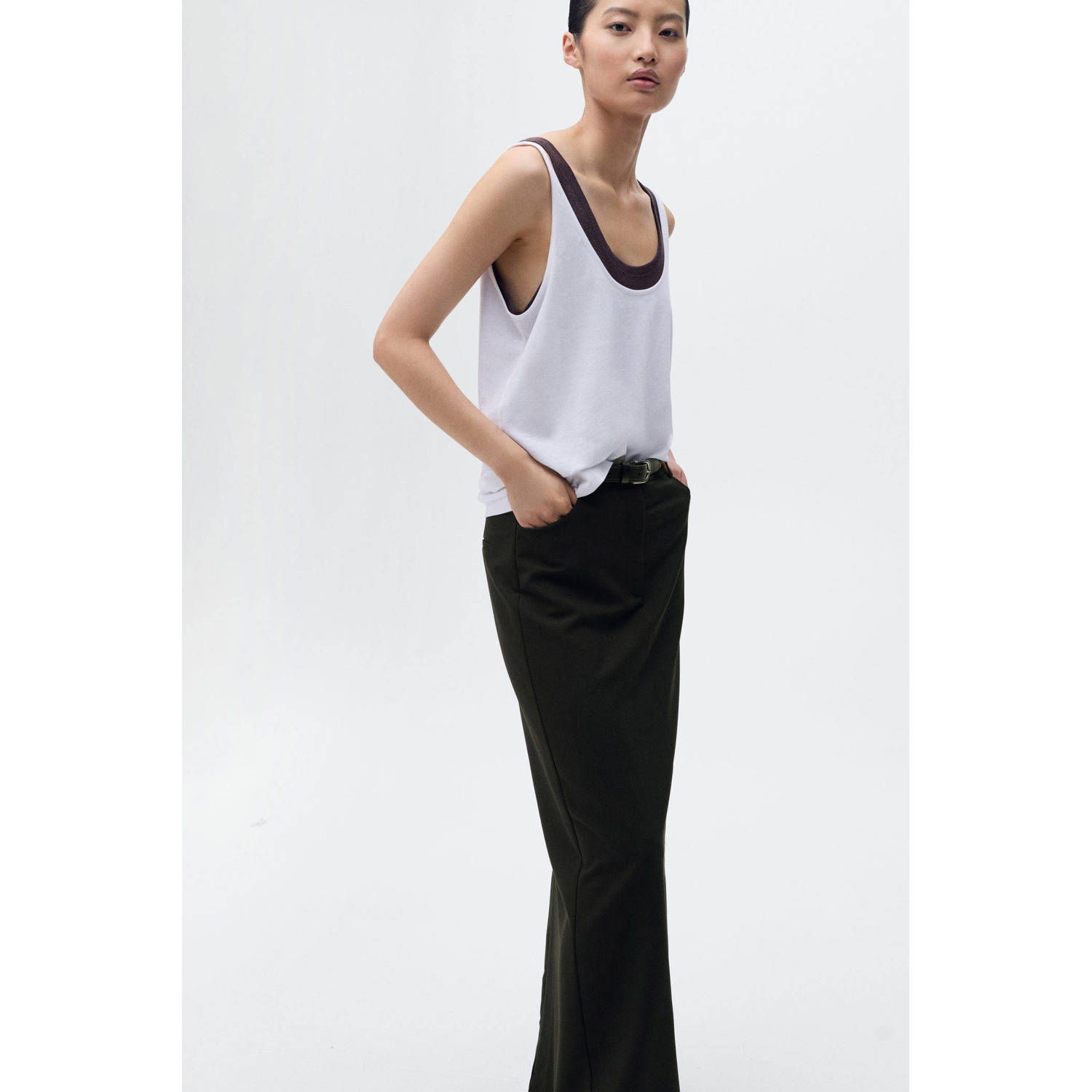 Mango maxi rok zwart
