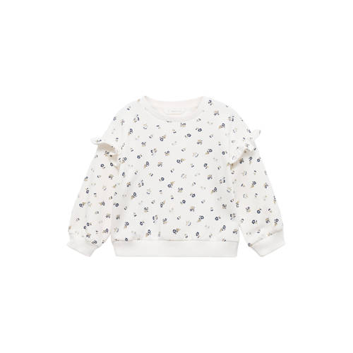 Mango Kids gebloemde sweater wit afbeelding