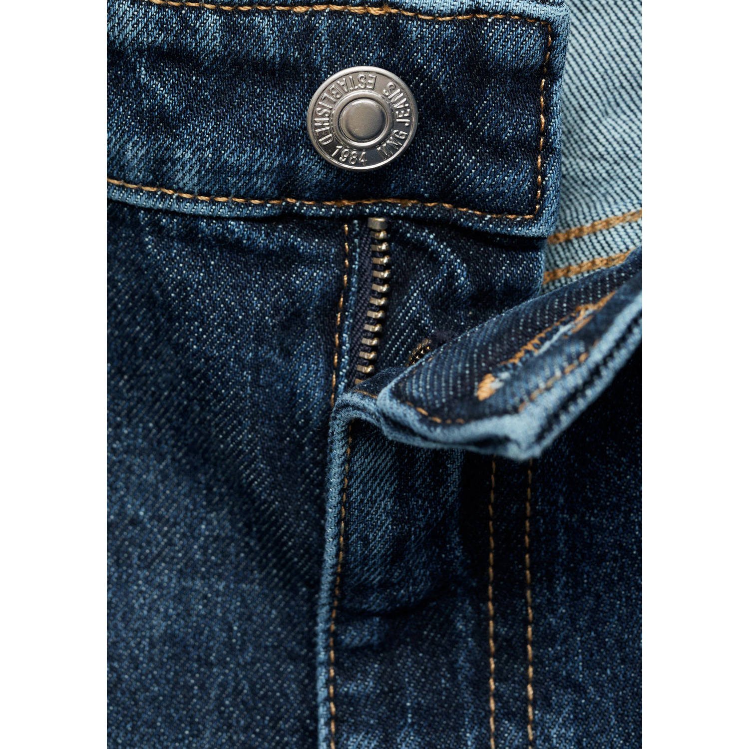 Mango high waist mom jeans dark blue denim