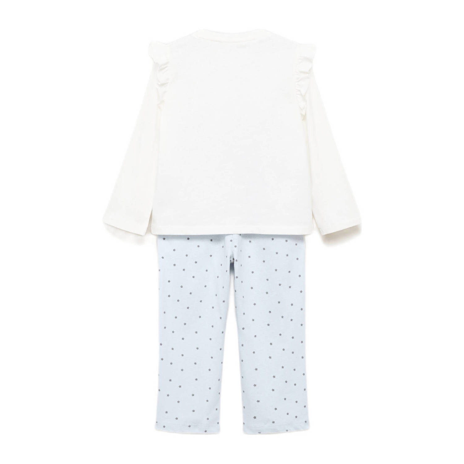 Mango Kids pyjamaset lichtblauw wit