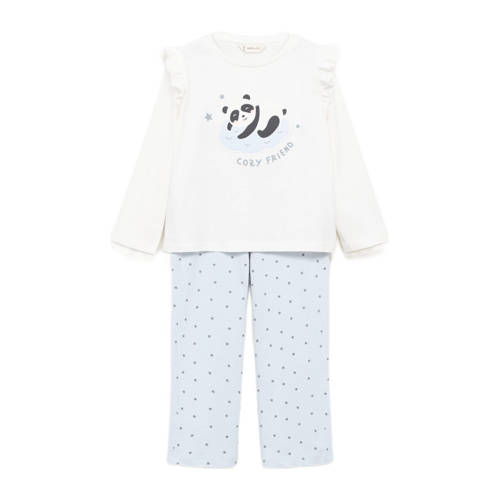 Mango Kids pyjamaset lichtblauw/wit afbeelding