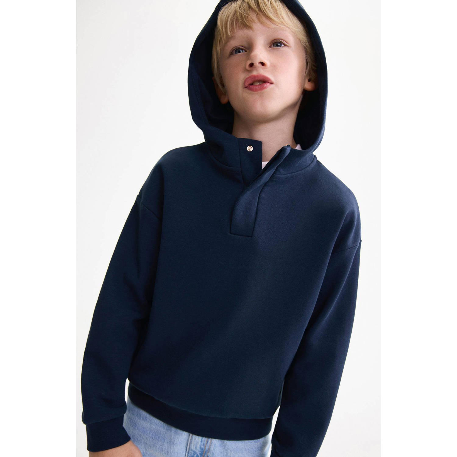 Mango Kids hoodie donkerblauw