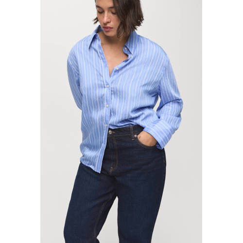 Mango mom jeans dark blue denim afbeelding