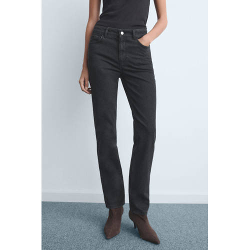 Mango slim fit jeans black denim afbeelding