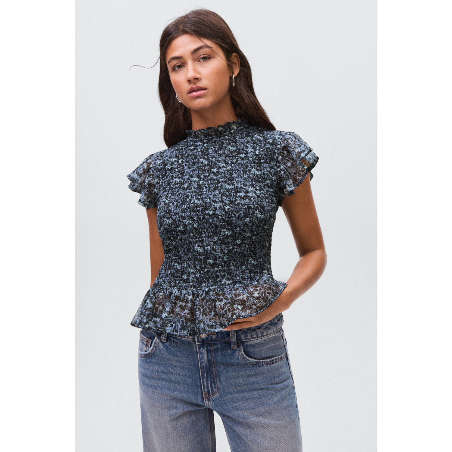MANGO TEEN blousetop donkerblauw
