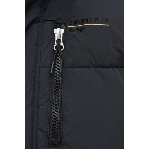 JACK & JONES ORIGINALS gewatteerde jas zwart afbeelding