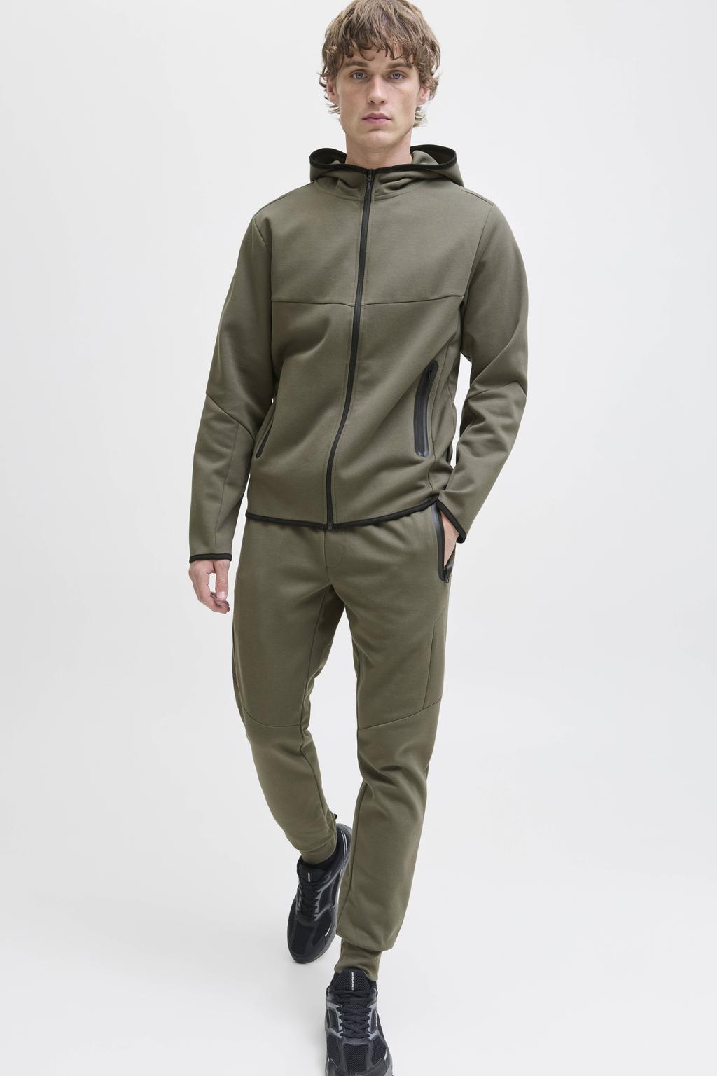 JACK & JONES PANTS STUDIO slim joggingbroek olijfgroen