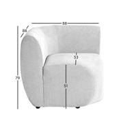 thumbnail: Studio LIVIT hoek element eetkamerbank Delia 88 cm