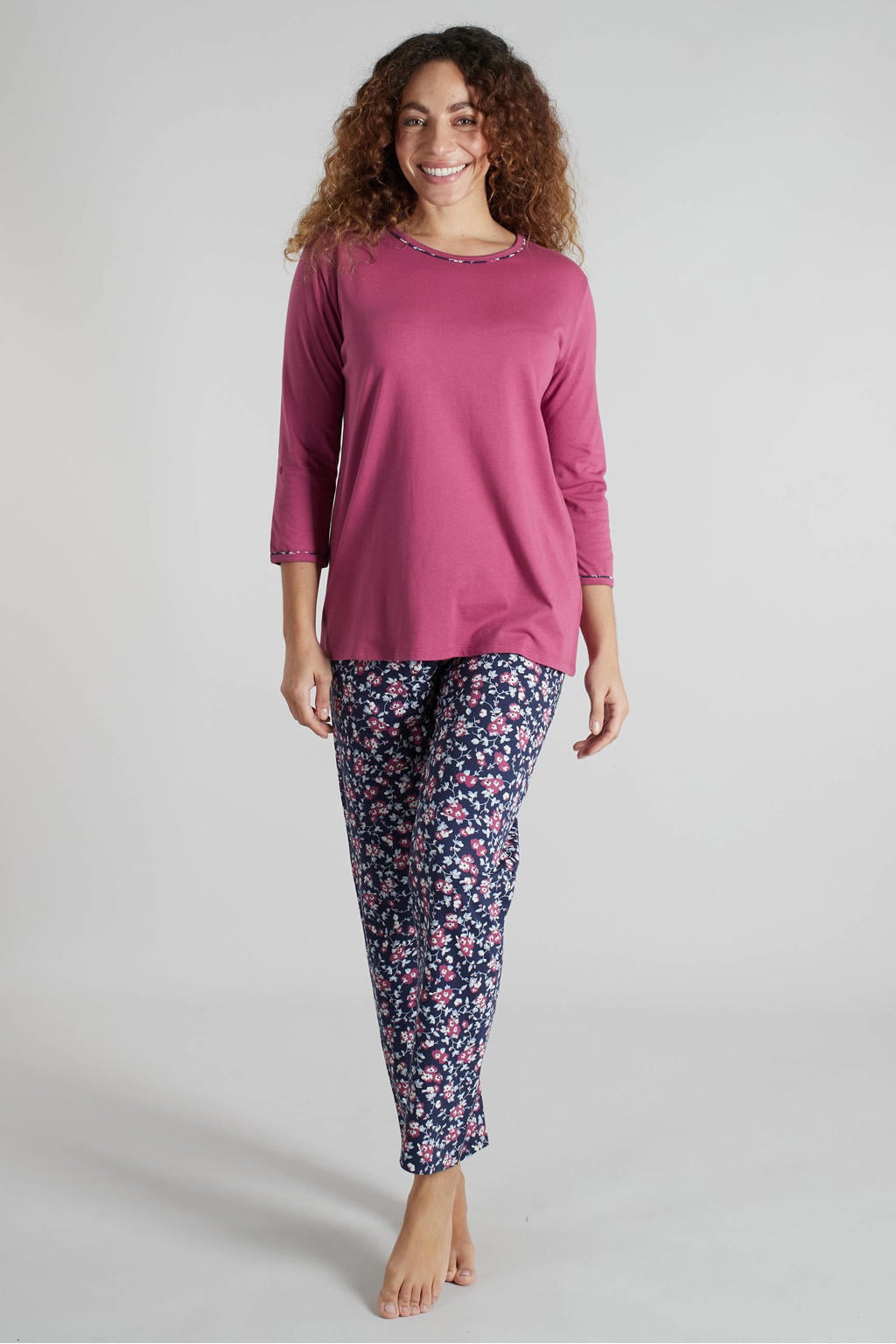 Götzburg pyjama set Carolina fuchsia/donkerblauw