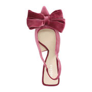thumbnail: Sacha fluwelen slingback pumps met strik roze