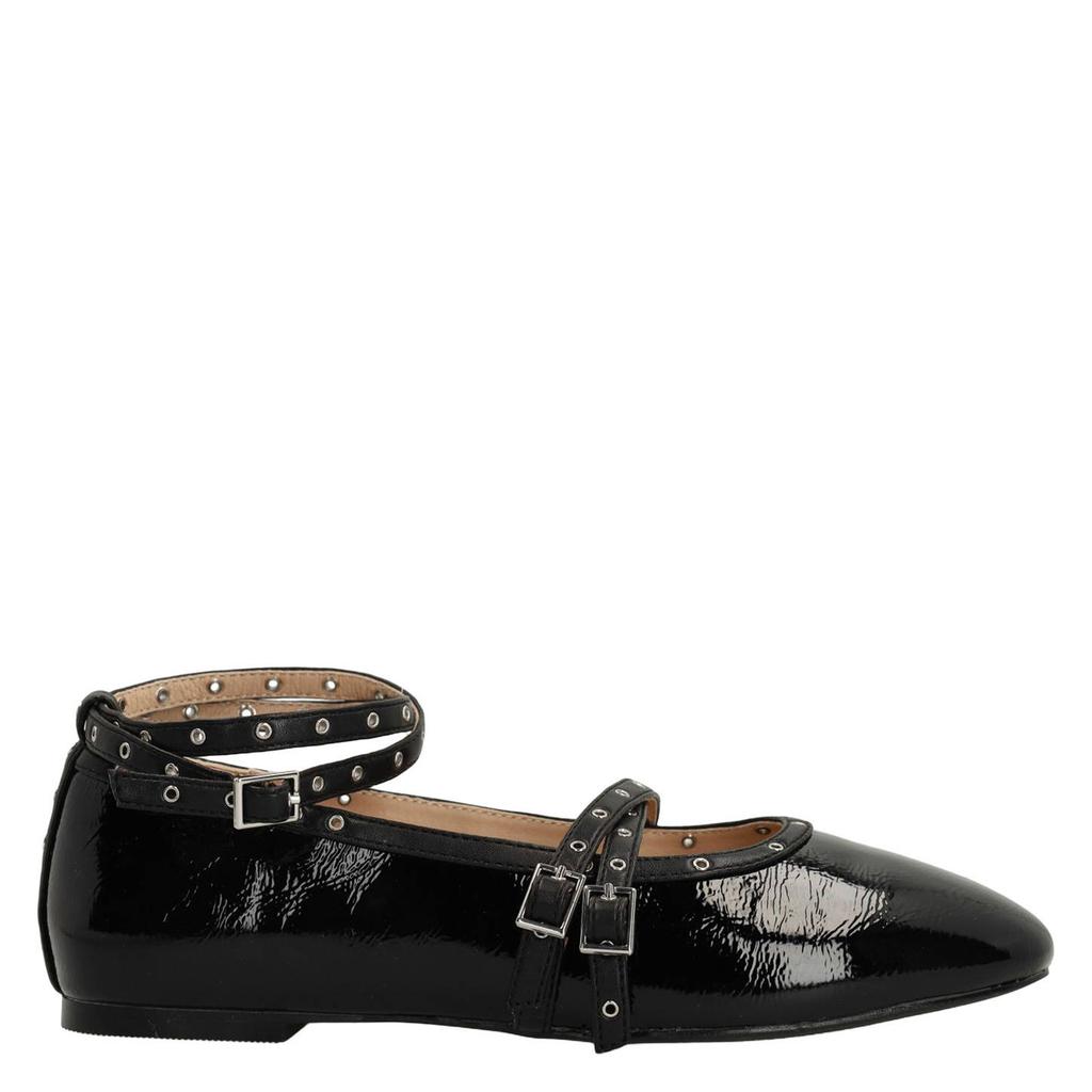 Zwarte dames Sacha lak ballerina's met gesp
