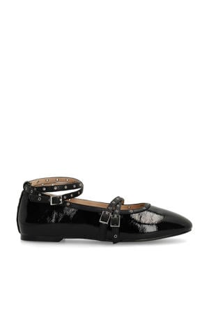 lak ballerina's zwart