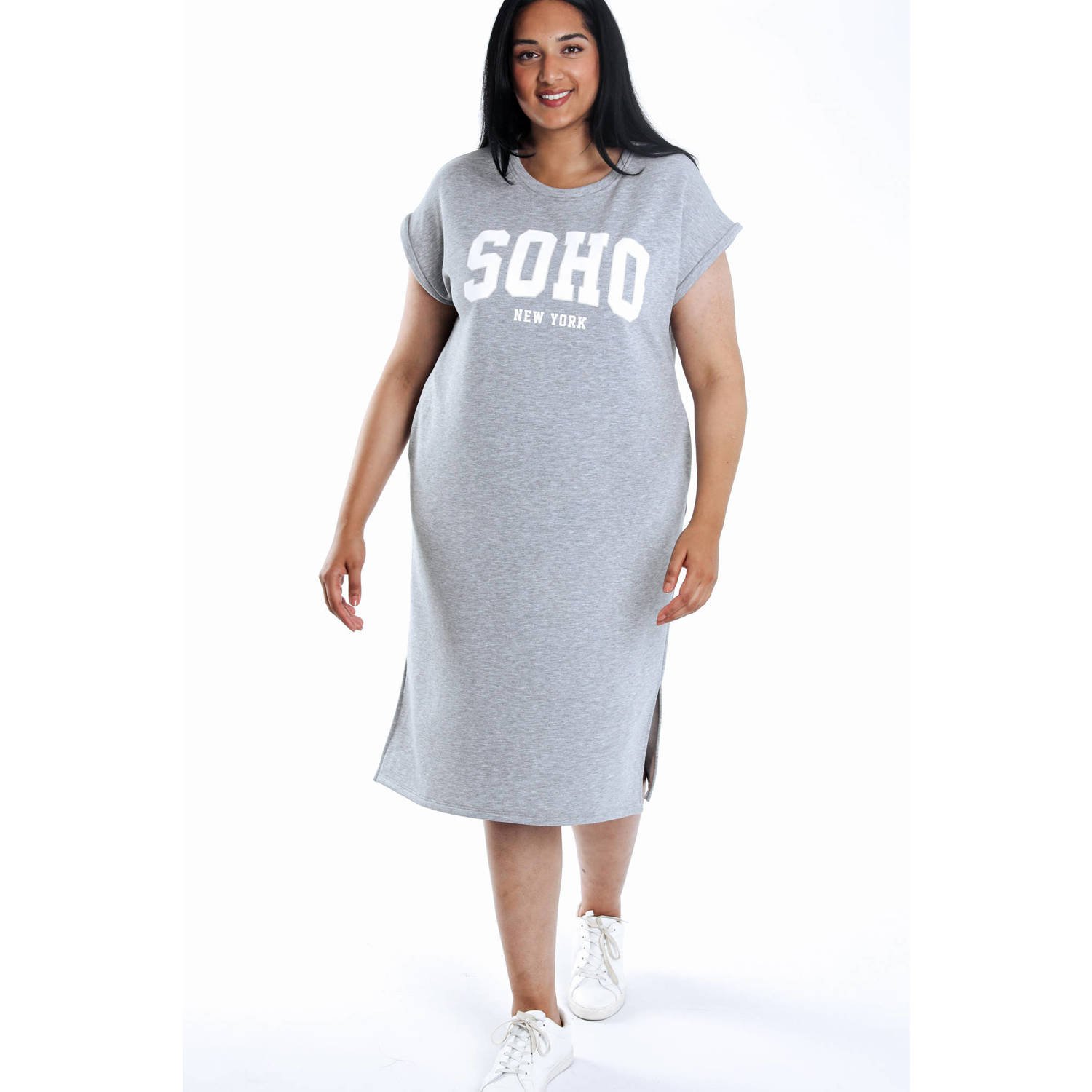 Paprika sweatjurk grijs