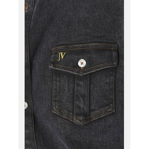 Jan Vanderstorm +FIT COLLECTIE denim overshirt OLAVIK Plus Size zwart afbeelding