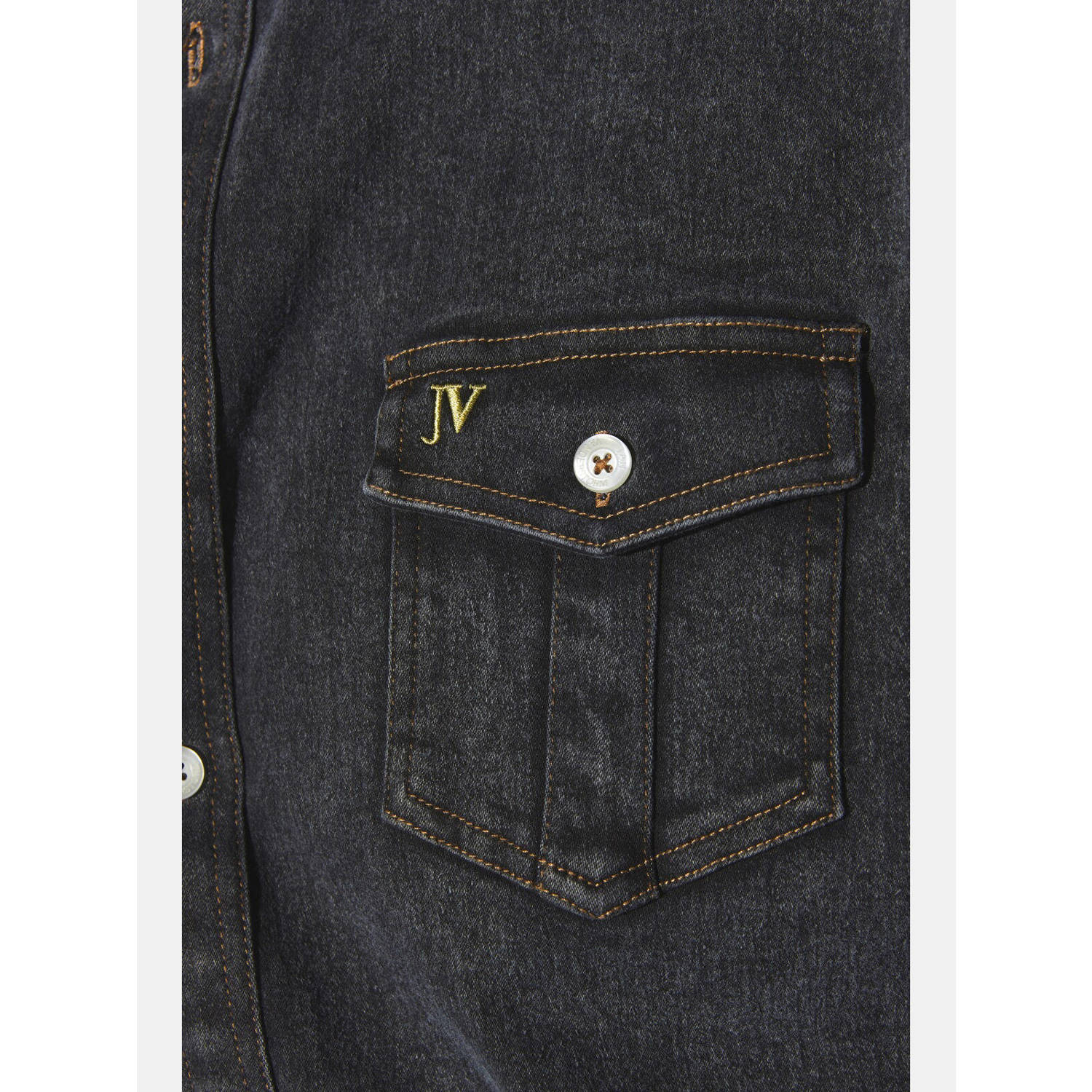 Jan Vanderstorm denim overshirt zwart