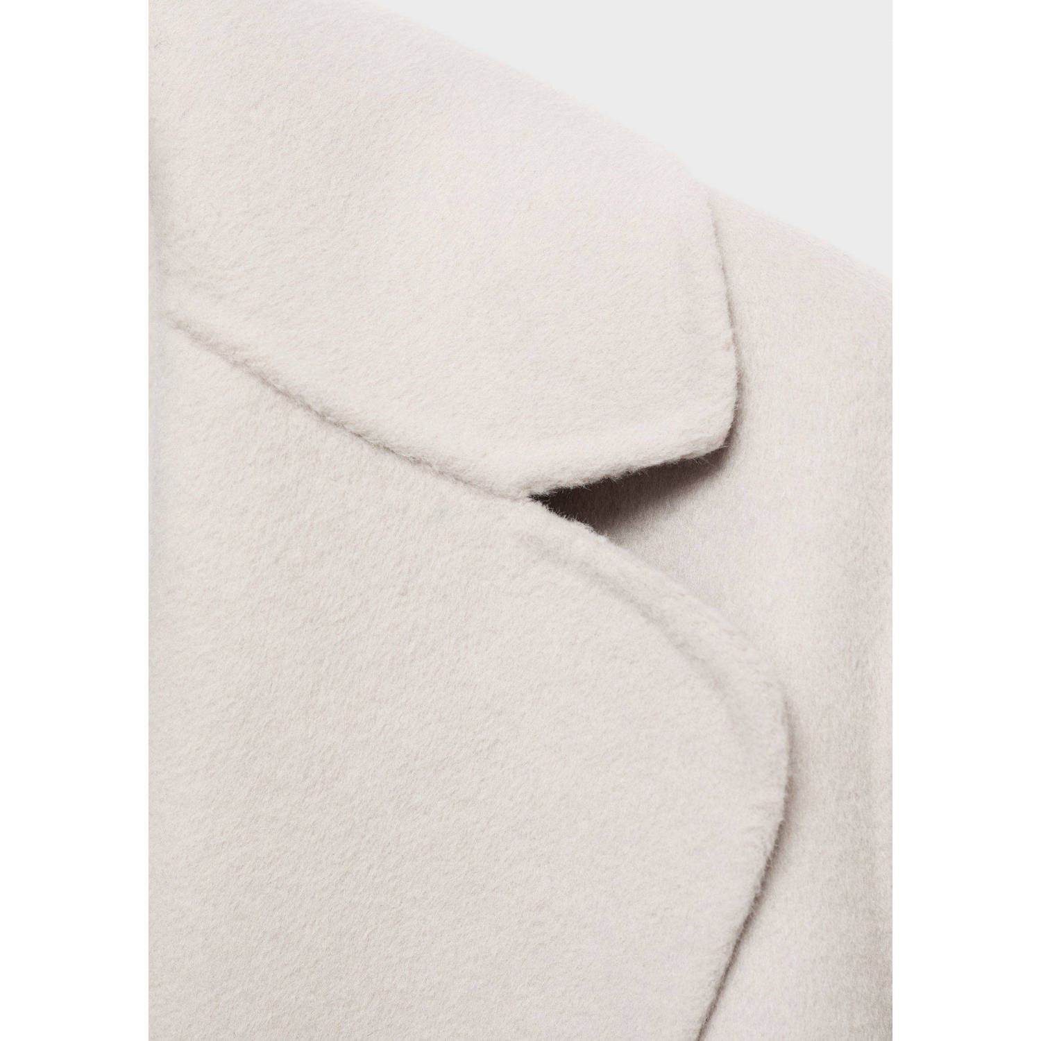 Mango wollen trenchcoat taupe
