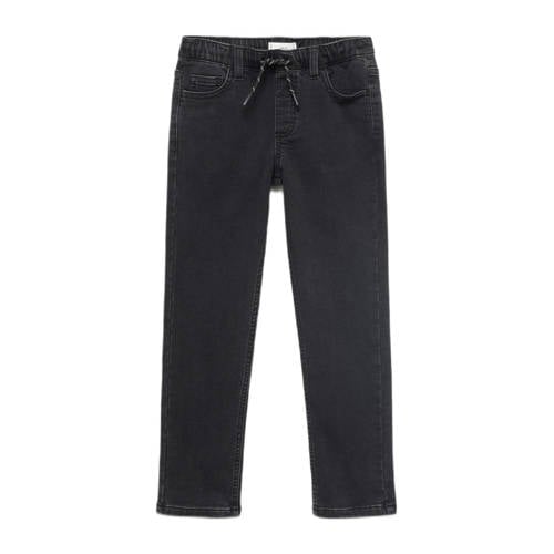 Mango Kids regular waist regular fit jeans donkergrijs afbeelding