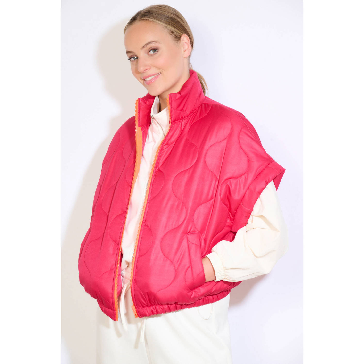 LOLALIZA gilet fuchsia