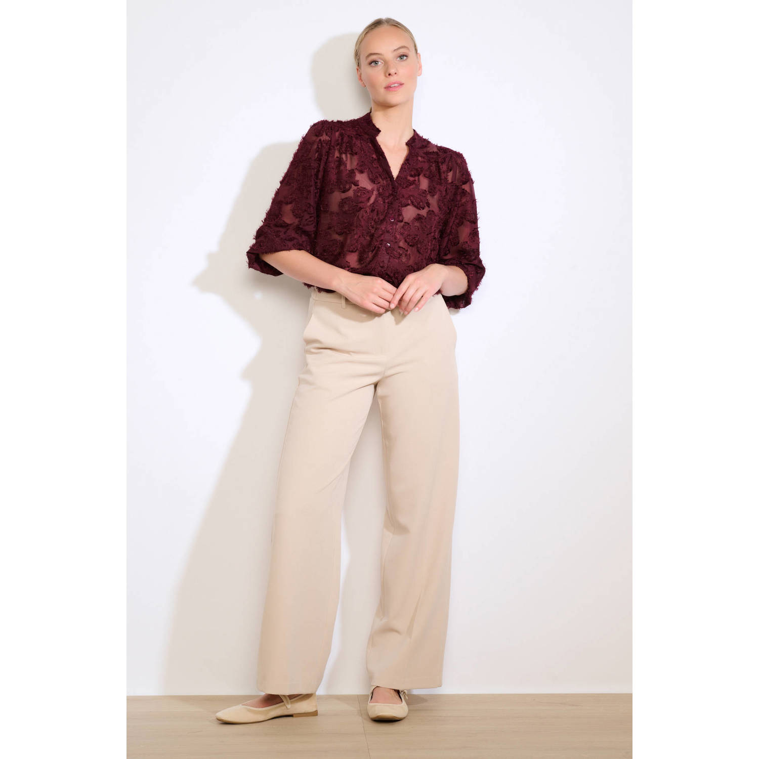 LOLALIZA blouse donkerrood