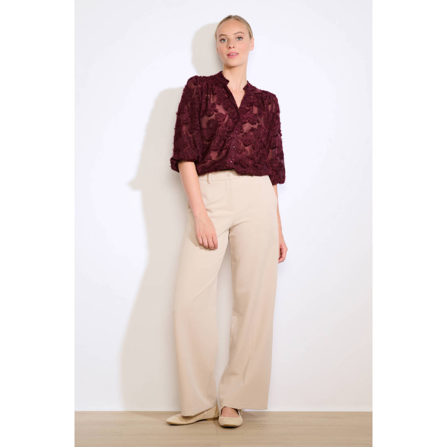 LOLALIZA blouse donkerrood