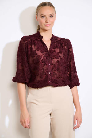 blouse donkerrood