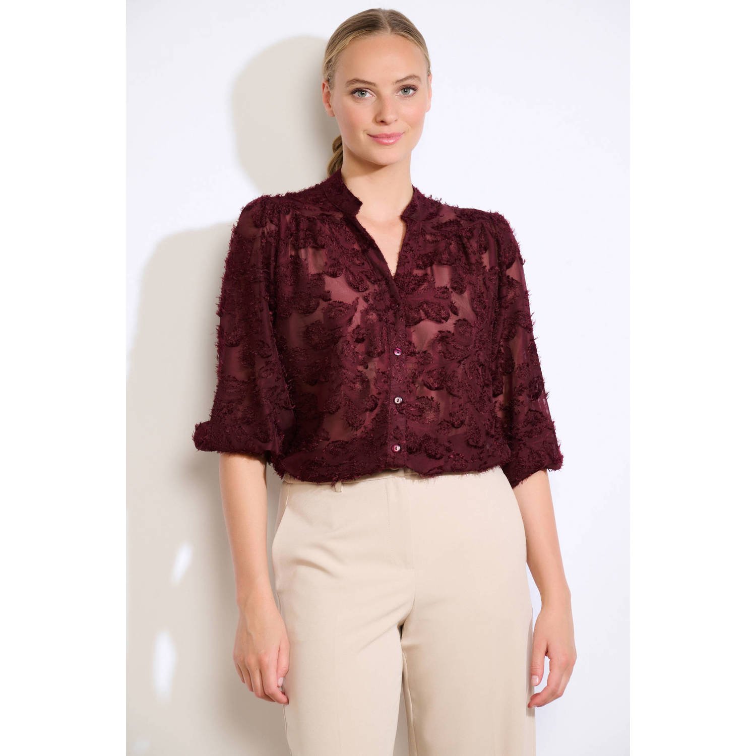 LOLALIZA blouse donkerrood
