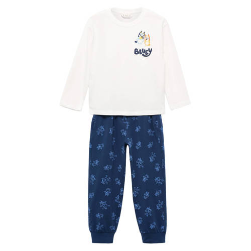 Mango Kids Bluey pyjama donkerblauw/wit afbeelding