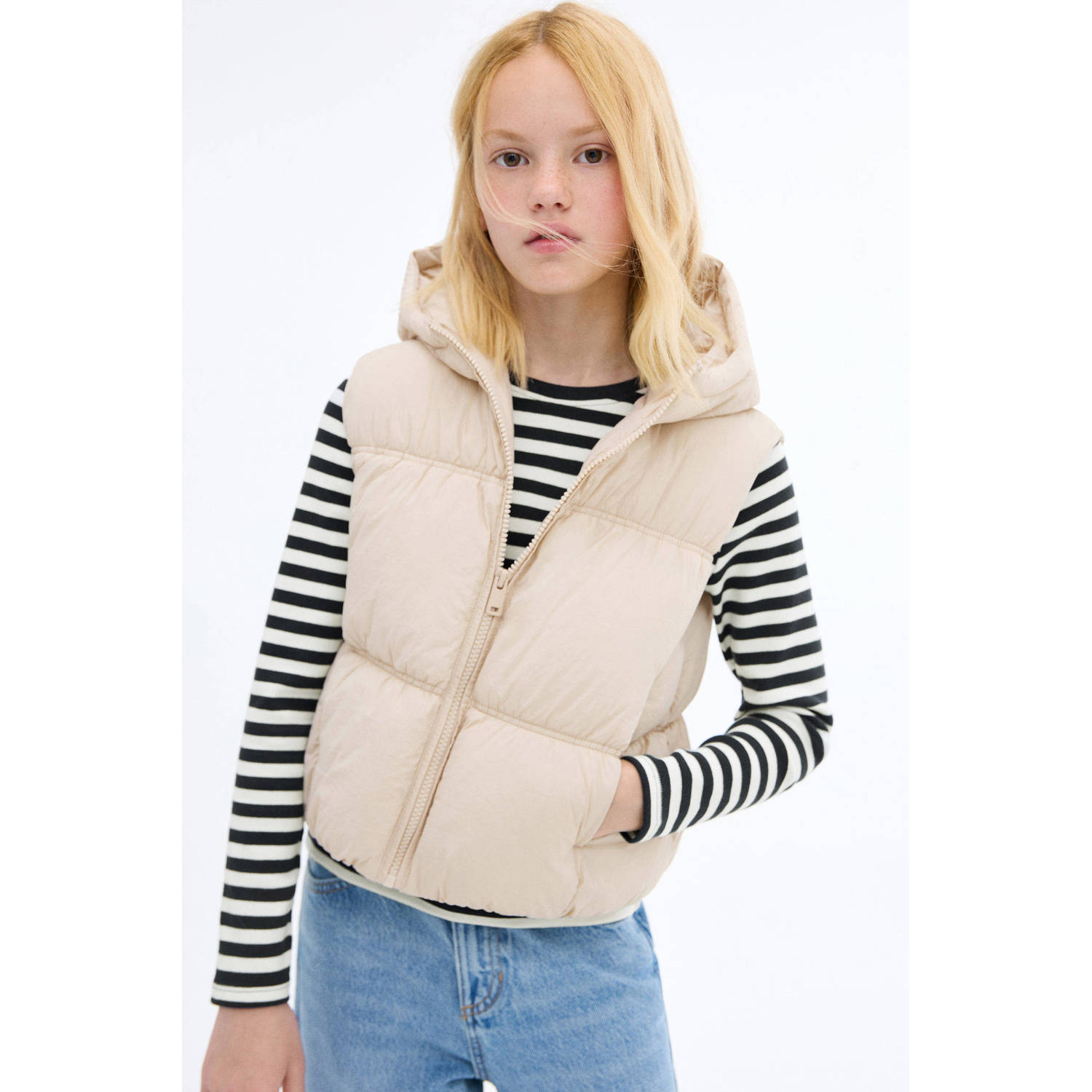 Mango Kids bodywarmer beige