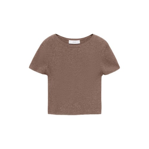 Mango Kids T-shirt bruin afbeelding